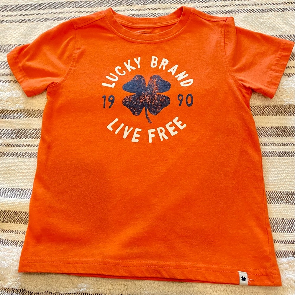 Boy’s size 6 Lucky Brand t-shirt. Orange.